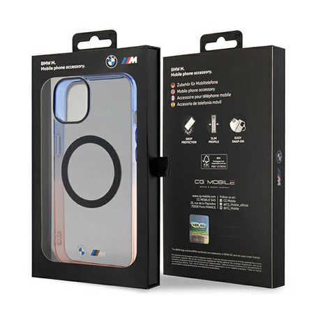 BMW Gradient Bumper MagSafe - Etui iPhone 14 (Szary) (BMHMP14SHTGE)