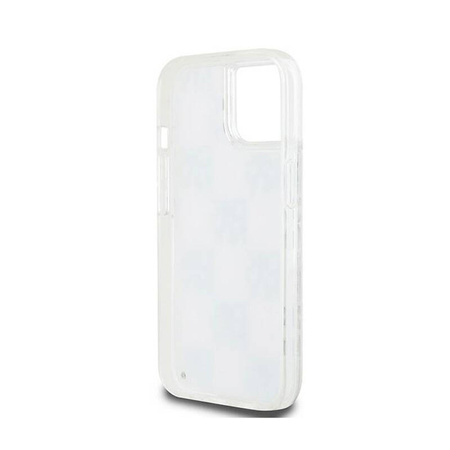 DKNY Liquid Glitter Multilogo - Etui iPhone 15 / 14 / 13 (biały) (DKHCP15SLCPEPT)