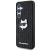 Karl Lagerfeld Leather Monogram Pin Logo Choupette Head - Etui Samsung Galaxy S25 (czarny) (KLHCS25SPGKLCHPK)