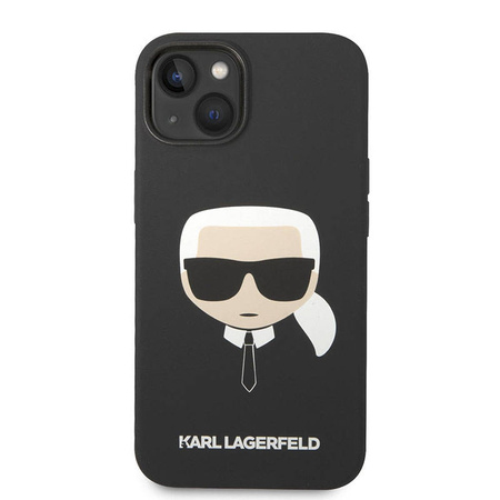 Karl Lagerfeld Silicone Ikonik Karl`s Head MagSafe - Etui iPhone 14 Plus (czarny) (KLHMP14MSLKHBK)