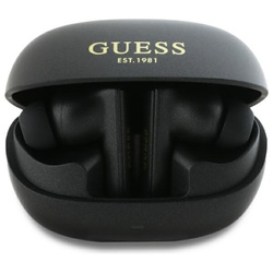 Guess Capsule Printed Logo - Słuchawki Bluetooth TWS ANC & ENC + etui ładujące (czarny) (GUTWST88MCTGK)