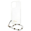 Guess White Pearl Strap - Etui iPhone 13 Pro (przezroczysty) (GUHCP13LKPSWH)