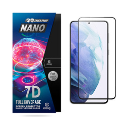Crong 7D Nano Flexible Glass – Niepękające szkło hybrydowe 9H na cały ekran Samsung Galaxy S21+ (CRG-7DNANO-SGA21P)