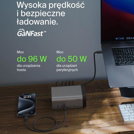 Belkin Stacja dokująca USB-C 11w1, GaN PD 150W, HDMI 8K (INC020KQSGY)