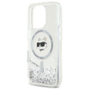 Karl Lagerfeld Liquid Glitter Choupette Head MagSafe - Etui iPhone 16 Pro (przezroczysty) (KLHMP16LLGCHSGH)