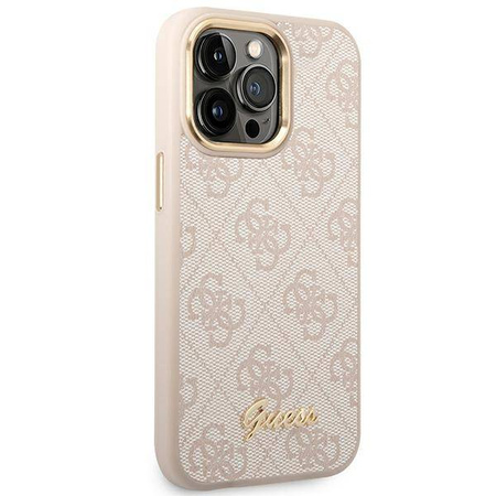 Guess 4G Metal Camera Outline Case – Etui iPhone 14 Pro (Różowy) (GUHCP14LHG4SHP)