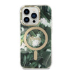 Guess Bundle Pack MagSafe IML Jungle - Zestaw etui + ładowarka MagSafe iPhone 14 Pro Max (khaki/złoty) (GUBPP14XHJEACSA)