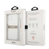 Guess 4G Stripe Brown Charm - Etui iPhone 13 mini (przezroczysty) (GUHCP13SKB4GBR)
