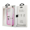 Karl Lagerfeld Gradient Ikonik Karl & Choupette - Etui iPhone 13 mini (różowy) (KLHCP13STGKCP)