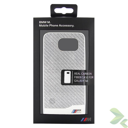 BMW M Edition Carbon & Aluminium Hard Case - Etui Samsung Galaxy S6 (srebrny) (BMHCS6MDCS)