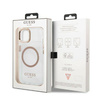 Guess Metal Outline Magsafe - Etui iPhone 13 (przezroczysty / złoty) (GUHMP13MHTRMD)