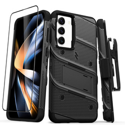 ZIZO BOLT Series - Pancerne etui Samsung Galaxy S23+ ze szkłem 9H na ekran + uchwyt z podstawką (czarny) (BOLT-SAMGS23P-BKBK)