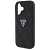 Guess Hot Stamp 4G Pattern Triangle Metal Logo - Etui do iPhone 16 (czarny) (GUHCP16SPGP4STRK)
