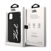 Karl Lagerfeld Silicone Signature - Etui iPhone 11 (Czarny) (KLHCN61SKSVGK)