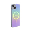 Guess IML Iridescent MagSafe - Etui iPhone 15 (fioletowy) (GUHMP15SHITSU)