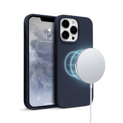Crong Color Cover Magnetic - Etui iPhone 13 Pro Max MagSafe (granatowy) (CRG-COLRM-IP1367-BLUE)