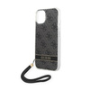 Guess 4G Print Cord - Etui ze smyczką iPhone 14 Plus (czarny) (GUOHCP14MH4STK)
