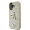 Guess Fixed Glitter Big 4G - Etui iPhone 16 Plus (złoty) (GUHCP16MHG4SGD)