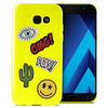 PURO Patch Mania - Etui Samsung Galaxy A3 (2017) w zestawie 5 naklejek (żółty) (SGGA317PM1GRN)