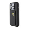 Ferrari Grip Stand Metal Logo - Etui iPhone 15 Pro (czarny) (FEHCP15LGSPSIK)