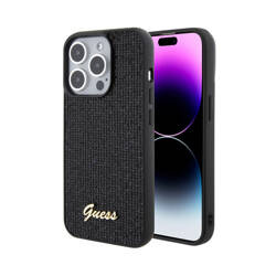 Guess Disco Metal Script - Etui iPhone 15 Pro (czarny) (GUHCP15LPMSDGSK)