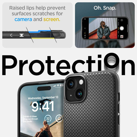 Spigen Mag Armor MagSafe - Etui do iPhone 15 (Matte Black) (ACS06815)