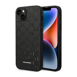 Karl Lagerfeld Saffiano Mono Metal Logo - Etui iPhone 14 Plus (czarny) (KLHCP14MSAKLHPK)