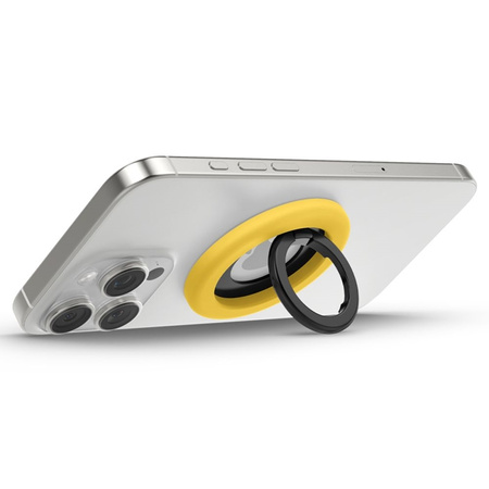 Spigen Nano Pop MagSafe Phone Ring - Magnetyczny uchwyt na palec z funkcją podstawki (Mango Yellow) (AMP09027)