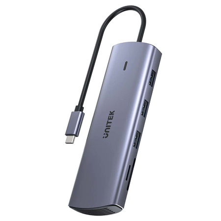 Unitek Hub 9w1 USB C Gigabit Ethernet HDMI VGA 3x USB A czytnik kart PD 100W (D1113A)