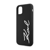 Karl Lagerfeld Silicone Signature - Etui iPhone 11 (Czarny) (KLHCN61SKSVGK)
