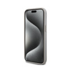 DKNY Leather Mono Stripe & Metal Logo - Etui iPhone 15 Plus / 14 Plus (beżowy) (DKHCP15MPRTHSLE)