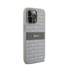 DKNY Leather Mono Stripe & Metal Logo - Etui iPhone 14 Pro (beżowy) (DKHCP14LPRTHSLE)