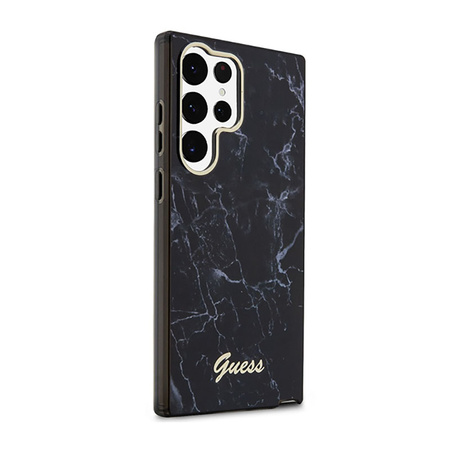 Guess Marble Collection - Etui Samsung Galaxy S23 Ultra (czarny) (GUHCS23LPCUMAK)
