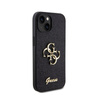 Guess Glitter Script Big 4G - Etui iPhone 15 (czarny) (GUHCP15SHG4SGK)