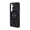 Guess 4G Collection Leather Metal Logo MagSafe - Etui Samsung Galaxy S24 (czarny) (GUHMS24SG4GFRK)