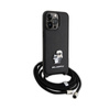 Karl Lagerfeld Crossbody Saffiano Metal Pin Karl & Choupette - Etui iPhone 15 Pro Max (czarny) (KLHCP15XSAKCPSK)