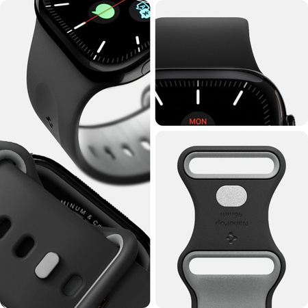 Spigen Nano Pop - Pasek do Apple Watch 44/45/46/49 mm (Black Sesame) (AMP09321)