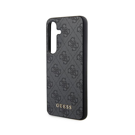 Guess 4G Metal Gold Logo - Etui Samsung Galaxy S24 (czarny) (GUHCS24SG4GFGR)