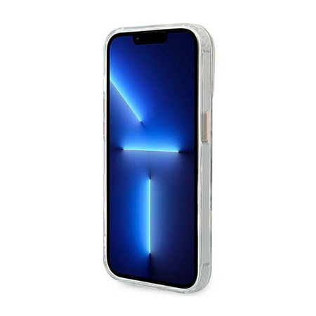 Guess Metal Outline Magsafe - Etui iPhone 14 Pro (przezroczysty / złoty) (GUHMP14LHTRMD)