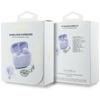 Guess Glossy Effect Printed Classic Logo & Charm - Słuchawki Bluetooth TWS + etui ładujące (lawendowy) (GUTWSXMCCLU)