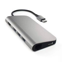 Satechi Hub Multiport z USB-C na USB, HDMI 4K, Ethernet - gwiezdna szarość (ST-TCMAM)