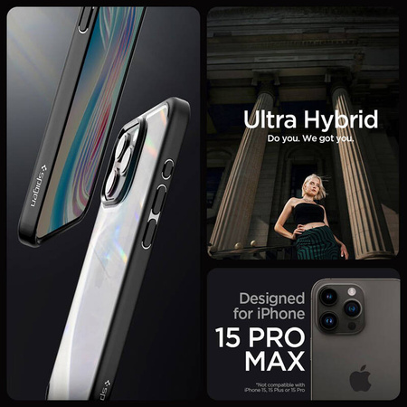 Spigen Ultra Hybrid - Etui do iPhone 15 Pro Max (Matte Black) (ACS06570)