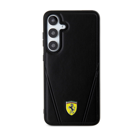 Ferrari Hot Stamp V Lines MagSafe - Etui Samsung Galaxy S24 (czarny) (FEHMS24SP3BAK)