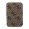 Guess 4G Leather Metal Logo MagSafe - Power Bank indukcyjny 5000 mAh 15W MagSafe (brązowy) (GUPB5FP4EMGW)
