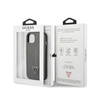 Guess Saffiano Triangle Logo Case – Etui iPhone 14 Plus (srebrny) (GUHCP14MPSATLG)