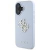 Guess Grained Big 4G Logo Small Classic Logo - Etui do iPhone 16 (niebieski) (GUHCP16SPGT4MBB)
