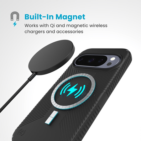 Speck Presidio2 Grip Magnet - Etui Google Pixel 10 / Google Pixel 10 Pro (Black/Slate Grey) (150945-3205)