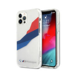 BMW Motorsport Tricolor - Etui iPhone 12 Pro Max (przezroczysty) (BMHCP12LSKTGT)