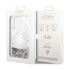 Guess Liquid Glitter Marble - Etui iPhone 14 Pro Max (Biały) (GUHCP14XLCSGSGH)