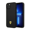 Ferrari Silicone Metal Logo - Etui iPhone 14 (czarny) (FEHCP14SSIBBK)